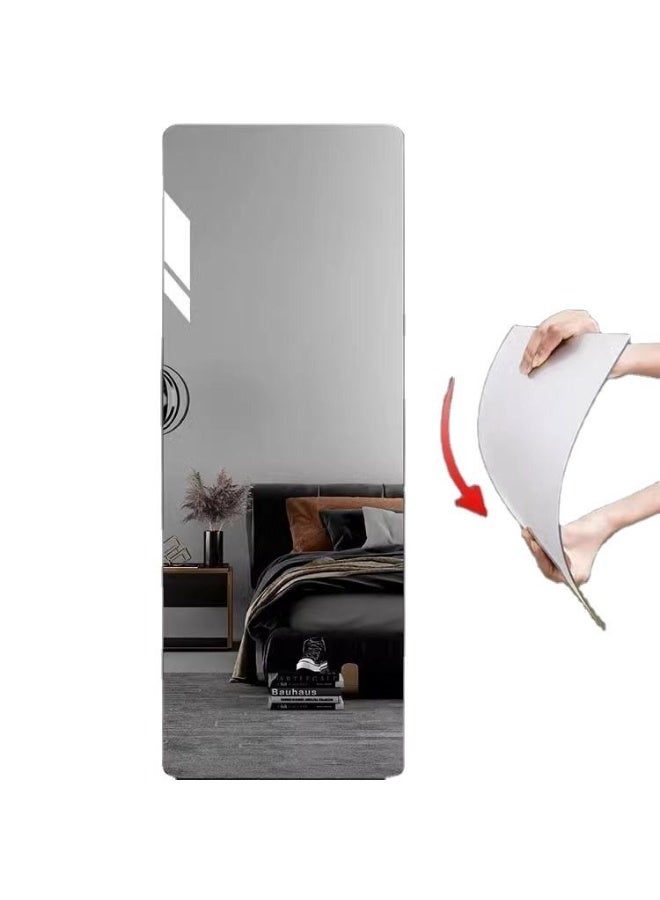 Flexible Mirror Wall Sticker Sheet, Self-Adhesive Unbreakable Acrylic Non-Glass Body Mirror for Home Gym, Bedroom, Door & Living Room - Image 1